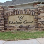 Chateau Court custom housing edition sign