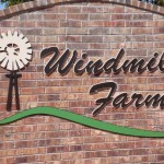 Windmill Farms sign by granite signs of oklahoma
